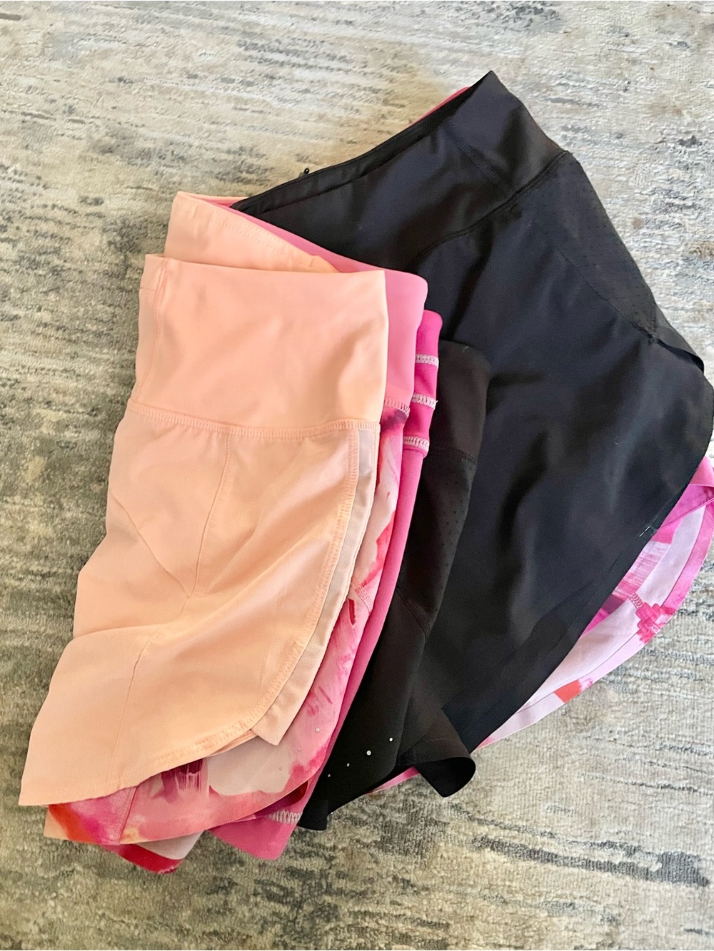 Bundle Of 4 Athleta Run With It Shorts Size M Multiple Colors- EUC - Picture 4 of 11